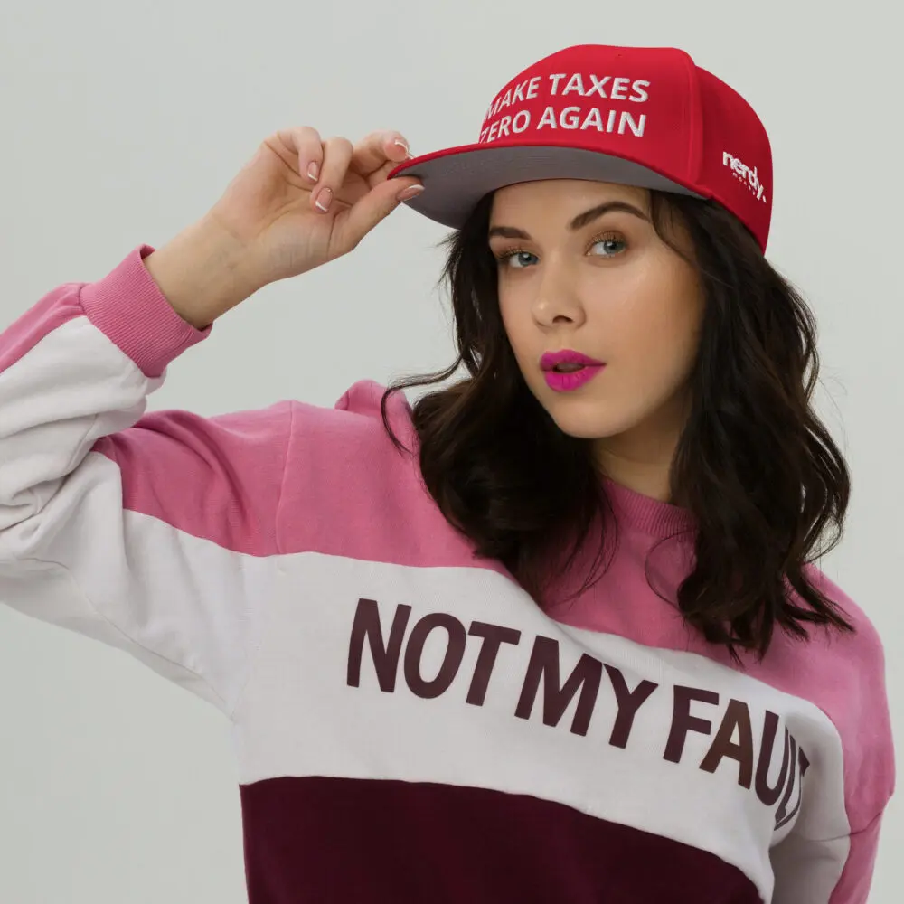 Make Taxes 0% Again Snapback Hat - Image 7