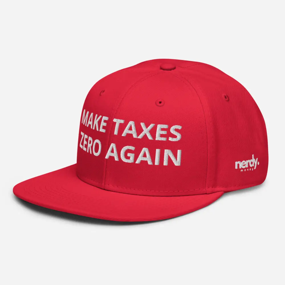 Make Taxes 0% Again Snapback Hat - Image 8